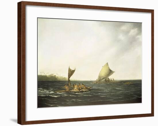 Tonga Canoes-John Webber-Framed Giclee Print