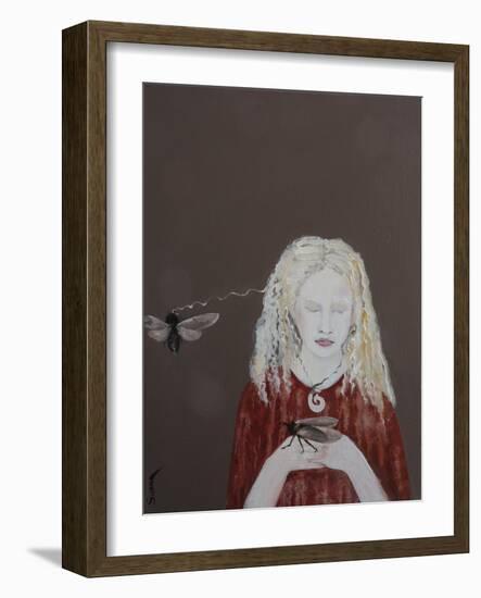 Tongan Princess (Albino) with Redeye Cicadas, 2017-Susan Adams-Framed Giclee Print