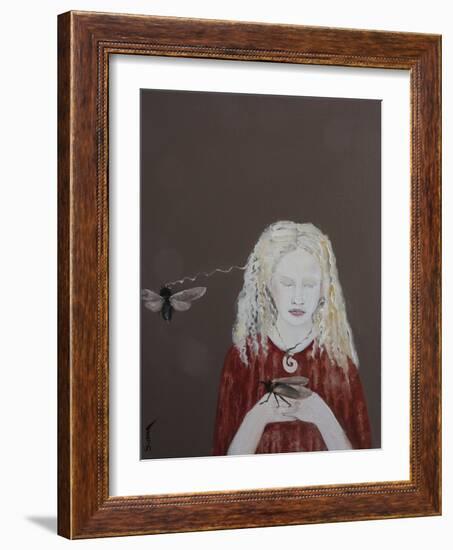 Tongan Princess (Albino) with Redeye Cicadas, 2017-Susan Adams-Framed Giclee Print