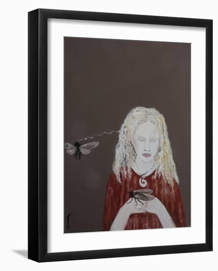 Tongan Princess (Albino) with Redeye Cicadas, 2017-Susan Adams-Framed Giclee Print