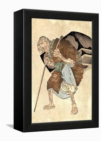 Tongue Cutting Sparrow-Taiso Yoshitoshi-Framed Stretched Canvas