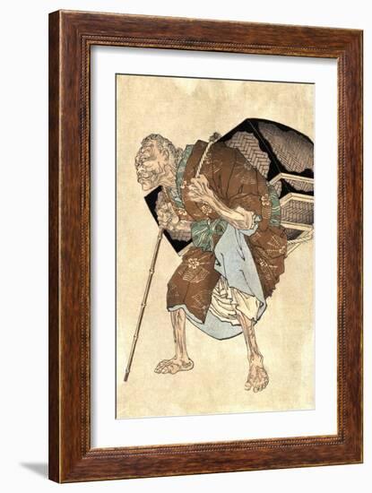 Tongue Cutting Sparrow-Taiso Yoshitoshi-Framed Art Print