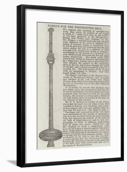Tongue for the Westminster Bell-null-Framed Giclee Print