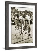 Toni Merkens and Albert Sellinger Starting the 1000 Metre Bike Race at the Berlin Olympic Games,?-German photographer-Framed Photographic Print