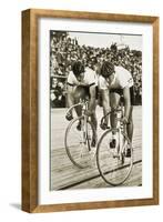 Toni Merkens and Albert Sellinger Starting the 1000 Metre Bike Race at the Berlin Olympic Games,?-German photographer-Framed Photographic Print