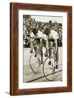 Toni Merkens and Albert Sellinger Starting the 1000 Metre Bike Race at the Berlin Olympic Games,?-German photographer-Framed Photographic Print