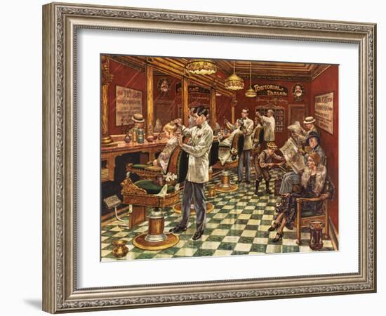 Tonsorial Parlor-Lee Dubin-Framed Giclee Print