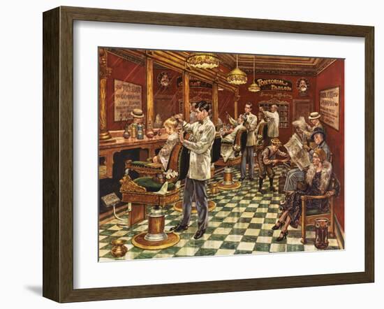 Tonsorial Parlor-Lee Dubin-Framed Giclee Print