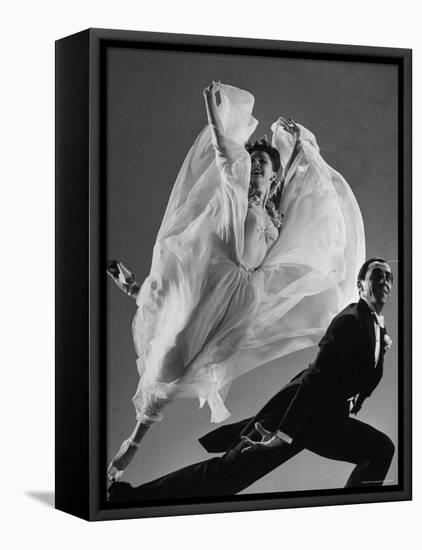 Tony and Sally Demarco, Ballroom Dance Team, Performing-Gjon Mili-Framed Premier Image Canvas