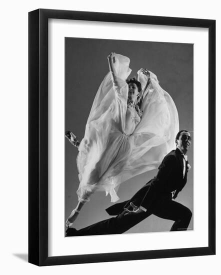 Tony and Sally Demarco, Ballroom Dance Team, Performing-Gjon Mili-Framed Photographic Print