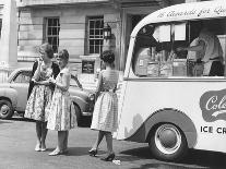 Gipsy children looking out of their caravan by the roadside, Charlwood, Surrey, 1964-Tony Boxall-Photographic Print