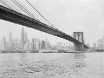 Brooklyn Bridge and Lower Manhattan, New York, New York-Tony Camerano-Premier Image Canvas