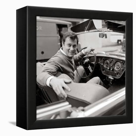 Tony Curtis Sitting in a 1938 Green Bentley Driven in the James Bond Film "From Russia with Love"-null-Framed Premier Image Canvas