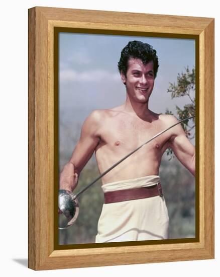 Tony Curtis THE PURPLE MASK, 1955 directed by H. BRUCE HUMBERSTONE (photo)-null-Framed Stretched Canvas