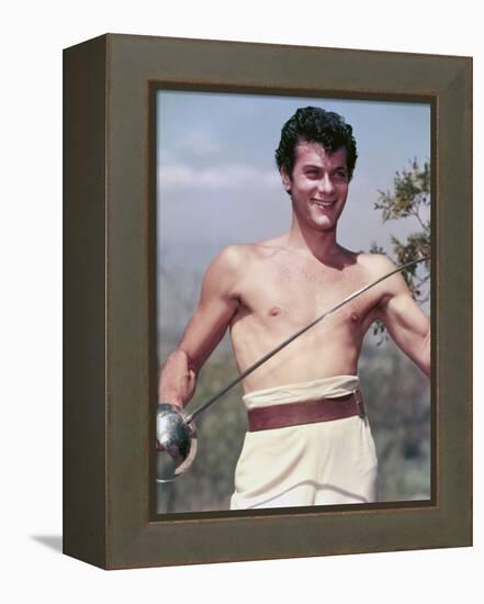 Tony Curtis THE PURPLE MASK, 1955 directed by H. BRUCE HUMBERSTONE (photo)-null-Framed Stretched Canvas