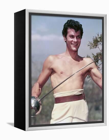 Tony Curtis THE PURPLE MASK, 1955 directed by H. BRUCE HUMBERSTONE (photo)-null-Framed Stretched Canvas