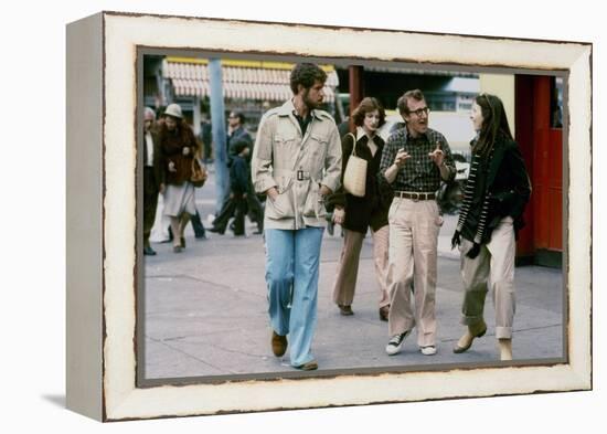 Tony Roberts, Woody Allen and Diane Keaton. ANNIE HALL, 1977 directed by Woody Allen (photo)-null-Framed Stretched Canvas