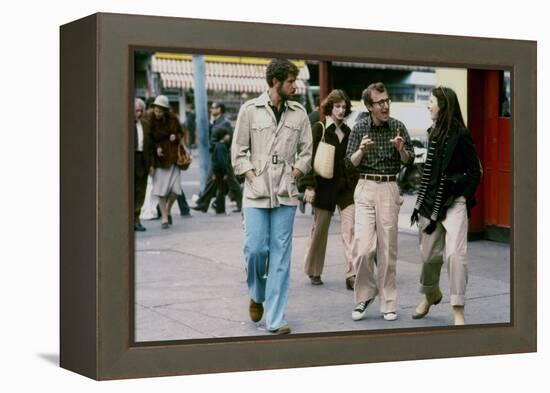Tony Roberts, Woody Allen and Diane Keaton. ANNIE HALL, 1977 directed by Woody Allen (photo)-null-Framed Stretched Canvas