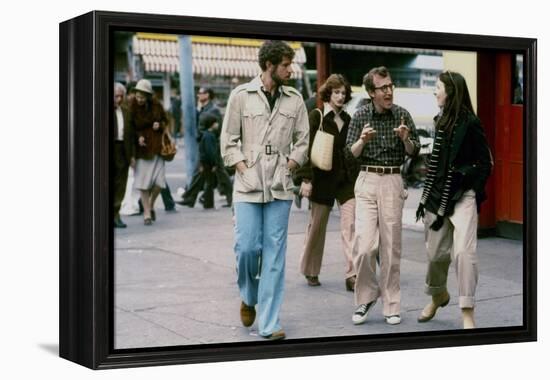 Tony Roberts, Woody Allen and Diane Keaton. ANNIE HALL, 1977 directed by Woody Allen (photo)-null-Framed Stretched Canvas