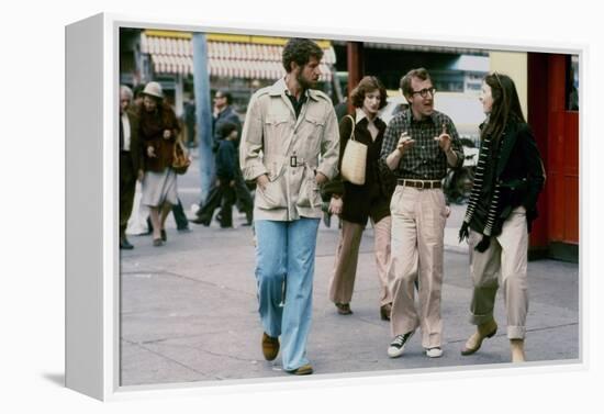 Tony Roberts, Woody Allen and Diane Keaton. ANNIE HALL, 1977 directed by Woody Allen (photo)-null-Framed Stretched Canvas