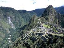 Ruins of Inca Town Site, Seen from South, with Rio Urabamba Below, Unesco World Heritage Site-Tony Waltham-Photographic Print