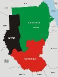 Sudan Map-tony4urban-Art Print