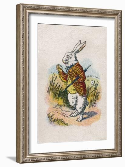 Too Late Said the Rabbit, 1930-John Tenniel-Framed Giclee Print