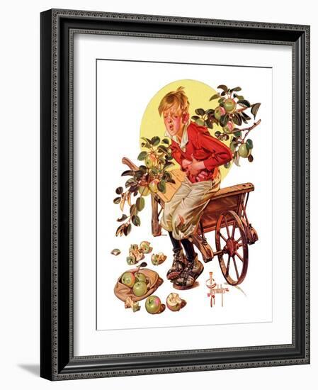 "Too Many Green Apples,"September 16, 1933-Joseph Christian Leyendecker-Framed Giclee Print