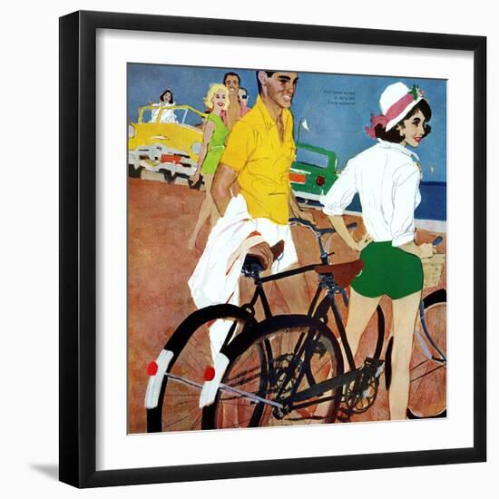 Too Slow for the Crowd - Saturday Evening Post "Leading Ladies", March 11, 1961 pg.27-Joe deMers-Framed Giclee Print