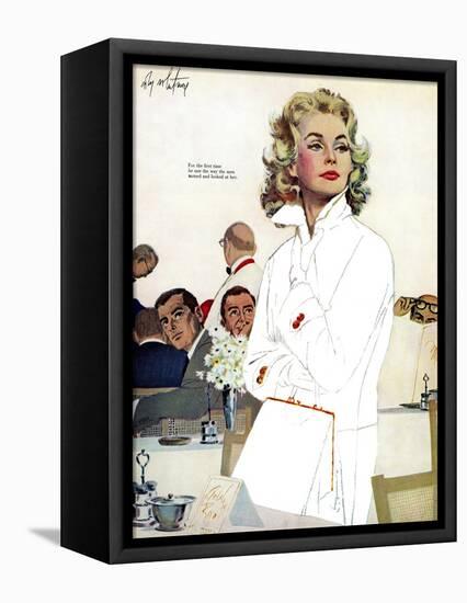 Too Young for Trouble - Saturday Evening Post "Leading Ladies", May 7, 1960 pg.42-Coby Whitmore-Framed Premier Image Canvas