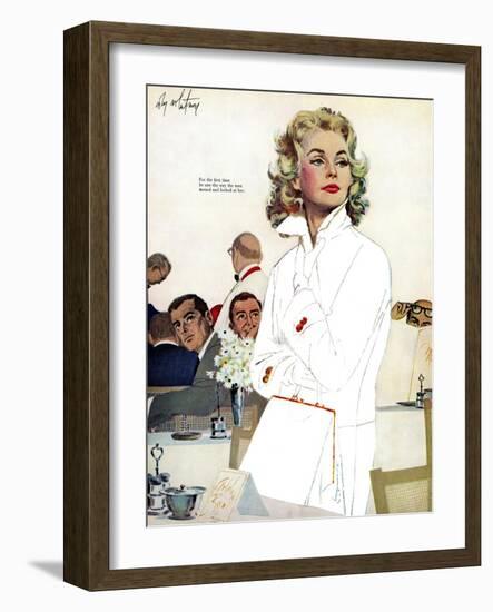 Too Young for Trouble - Saturday Evening Post "Leading Ladies", May 7, 1960 pg.42-Coby Whitmore-Framed Giclee Print