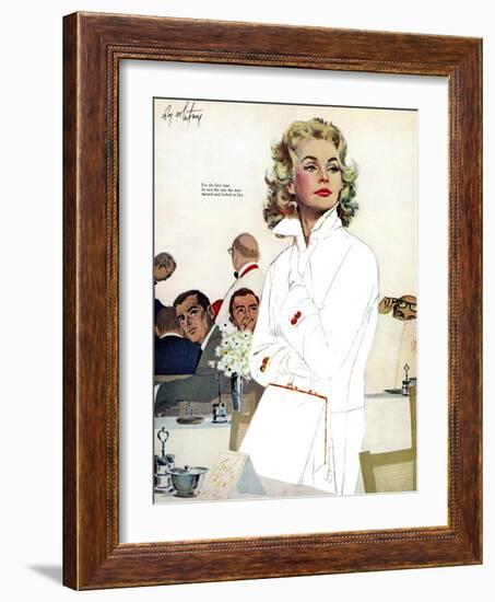 Too Young for Trouble - Saturday Evening Post "Leading Ladies", May 7, 1960 pg.42-Coby Whitmore-Framed Giclee Print