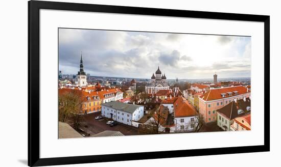 Toompea hill with Russian Orthodox Alexander Nevsky Cathedral, Niguliste church and Pikk Herman tow-Mykola Iegorov-Framed Photographic Print