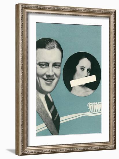 Tooth Brush Advertisement-null-Framed Art Print