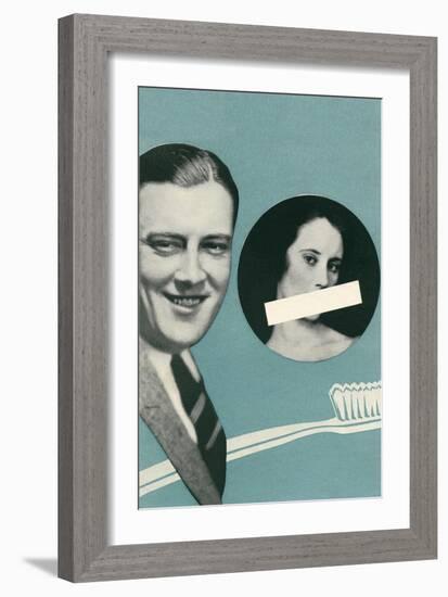 Tooth Brush Advertisement-null-Framed Art Print