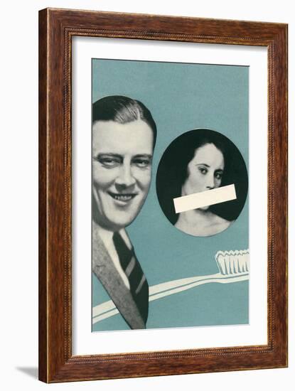 Tooth Brush Advertisement-null-Framed Art Print