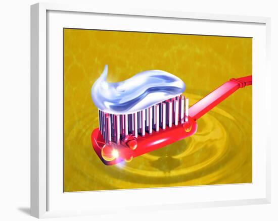 Toothbrush-Victor Habbick-Framed Photographic Print