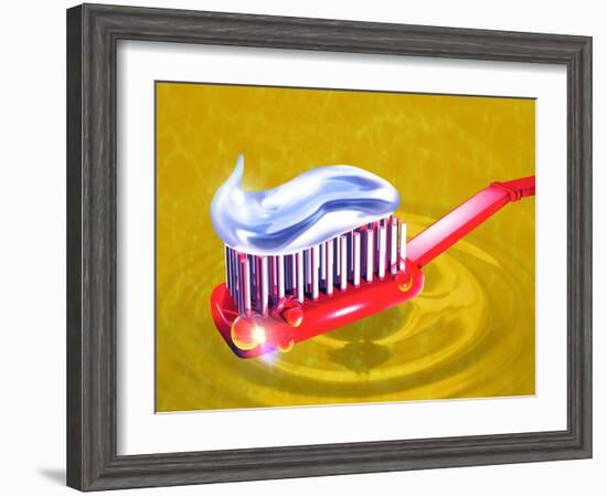 Toothbrush-Victor Habbick-Framed Photographic Print