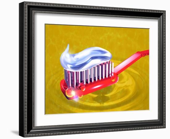 Toothbrush-Victor Habbick-Framed Photographic Print