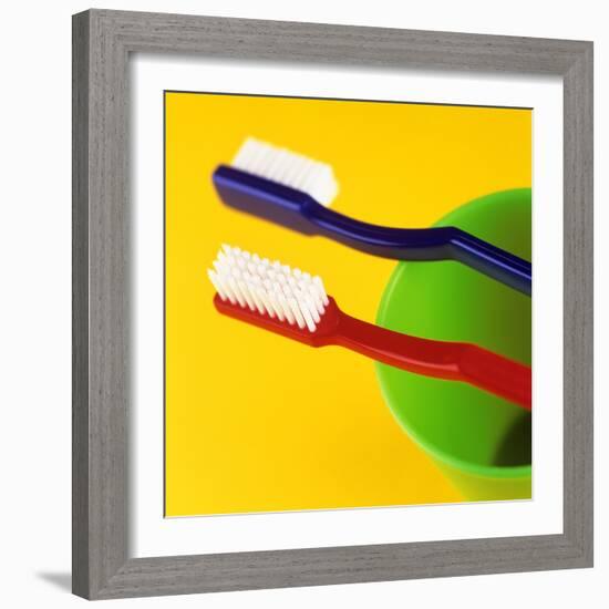 Toothbrushes-Kevin Curtis-Framed Premium Photographic Print