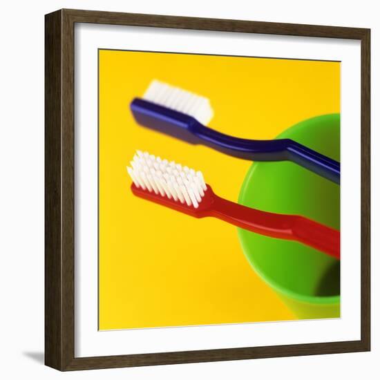Toothbrushes-Kevin Curtis-Framed Premium Photographic Print