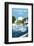 Tooting Bec Lido - Dave Thompson Contemporary Travel Print-Dave Thompson-Framed Giclee Print