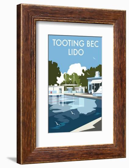 Tooting Bec Lido - Dave Thompson Contemporary Travel Print-Dave Thompson-Framed Giclee Print