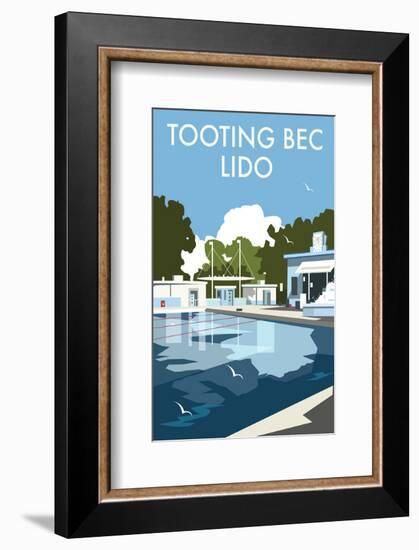 Tooting Bec Lido - Dave Thompson Contemporary Travel Print-Dave Thompson-Framed Giclee Print