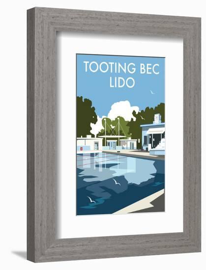 Tooting Bec Lido - Dave Thompson Contemporary Travel Print-Dave Thompson-Framed Giclee Print