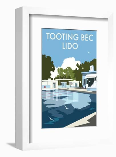 Tooting Bec Lido - Dave Thompson Contemporary Travel Print-Dave Thompson-Framed Giclee Print