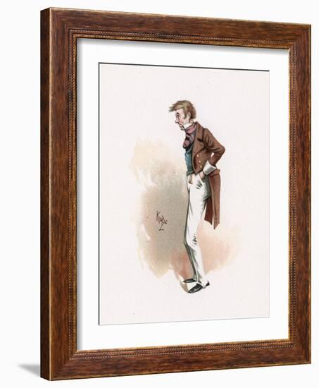 Toots, Illustration from 'Character Sketches from Charles Dickens', C.1890 (Colour Litho)-Joseph Clayton Clarke-Framed Giclee Print