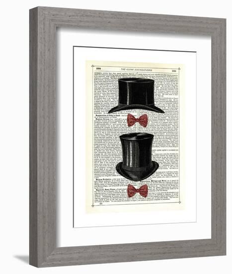 Top Hat & Bow Ties-Marion Mcconaghie-Framed Art Print