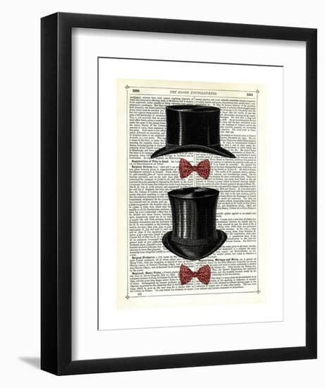 Top Hat & Bow Ties-Marion Mcconaghie-Framed Art Print