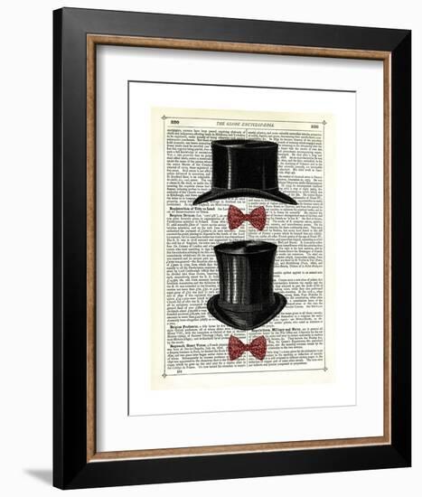 Top Hat & Bow Ties-Marion Mcconaghie-Framed Art Print